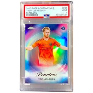 2023 Topps Chrome MLS Pearlers #P-34 Thor Úlfarsson Houston Dynamo PSA 9 Pop 2